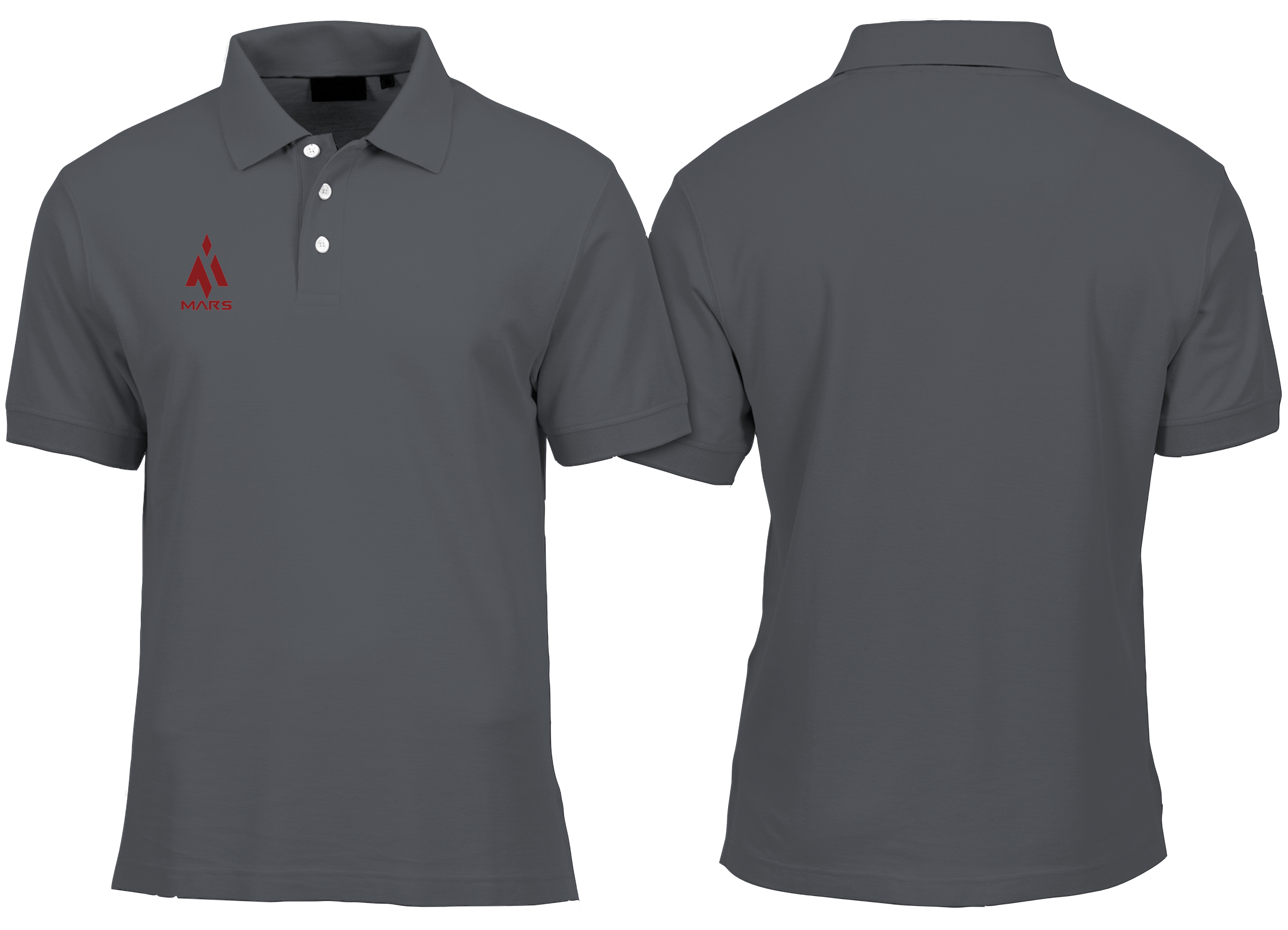 kaos polo bordir depan logo, belakang tulisan punggung