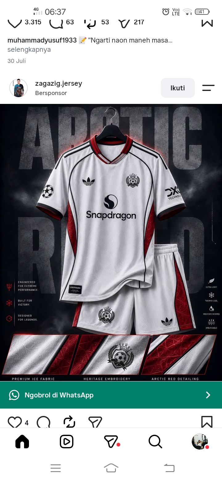 kaos jersey